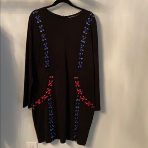 Black plus size dress